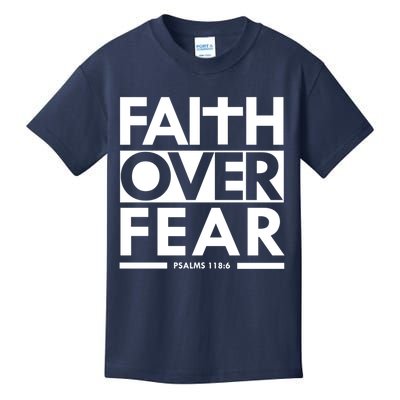 Faith Over Fear Bible Scripture Verse Christian Kids T-Shirt