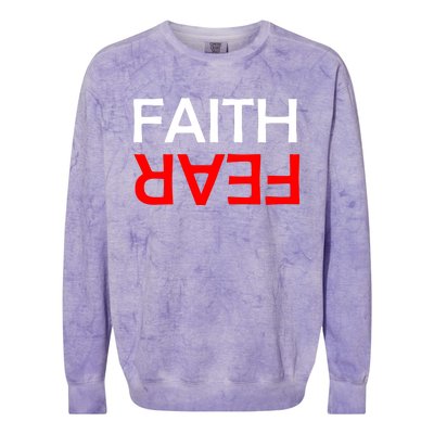 Faith Over Fear Colorblast Crewneck Sweatshirt