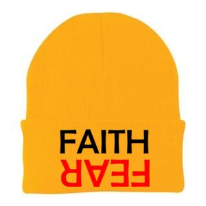 Faith Over Fear Knit Cap Winter Beanie