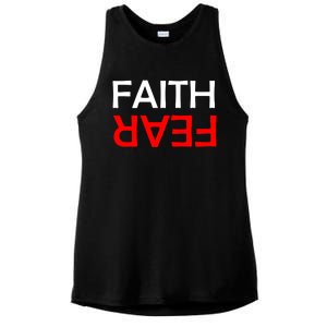 Faith Over Fear Ladies PosiCharge Tri-Blend Wicking Tank