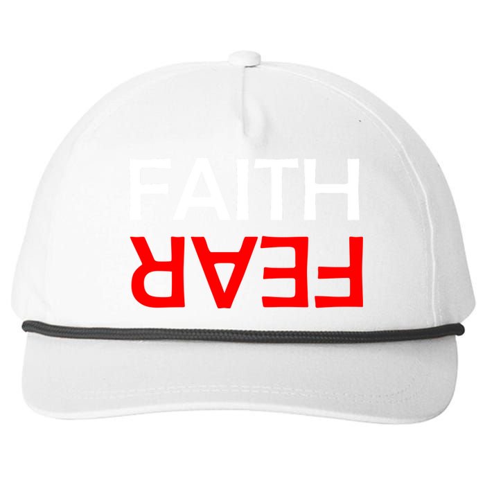 Faith Over Fear Snapback Five-Panel Rope Hat