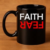 Faith Over Fear 11oz C Handle Ceramic Mug