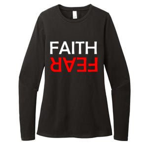 Faith Over Fear Womens CVC Long Sleeve Shirt