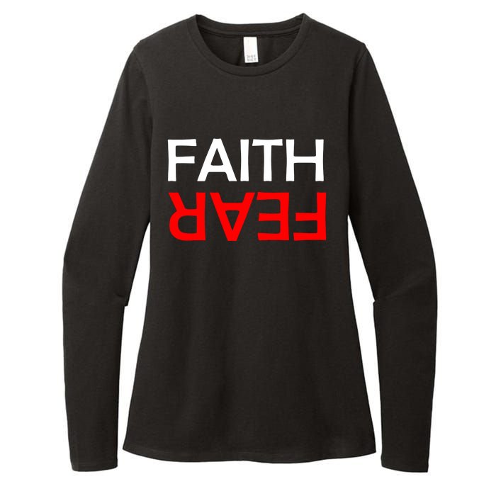 Faith Over Fear Womens CVC Long Sleeve Shirt