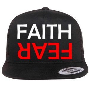 Faith Over Fear Flat Bill Trucker Hat