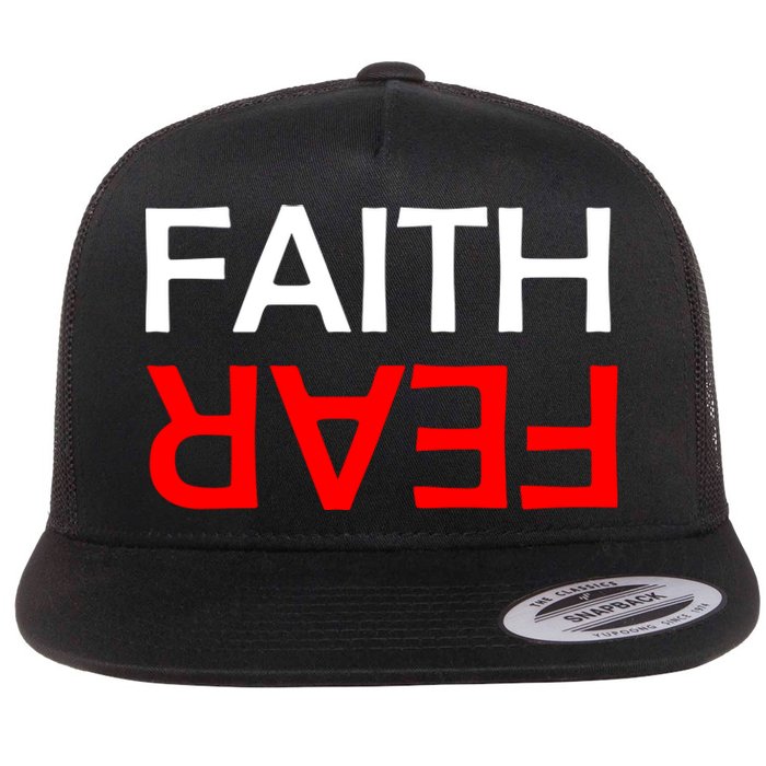 Faith Over Fear Flat Bill Trucker Hat