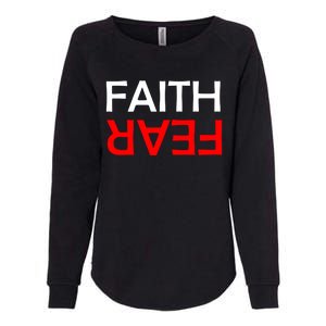 Faith Over Fear Womens California Wash Sweatshirt