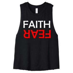 Faith Over Fear Women's Racerback Cropped Tank