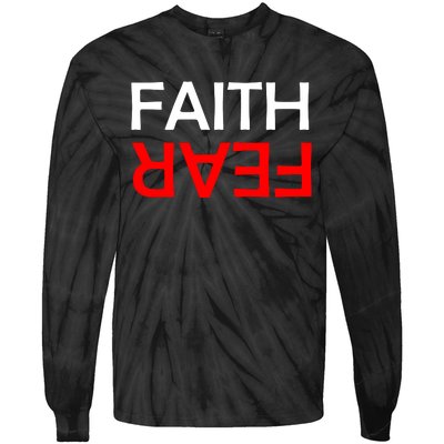 Faith Over Fear Tie-Dye Long Sleeve Shirt