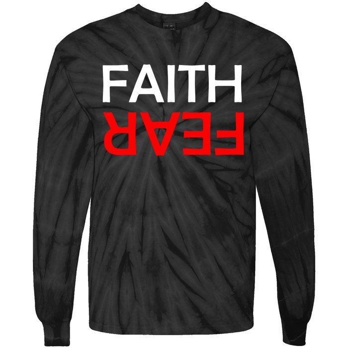 Faith Over Fear Tie-Dye Long Sleeve Shirt