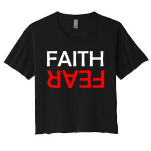 Faith Over Fear Women's Crop Top Tee