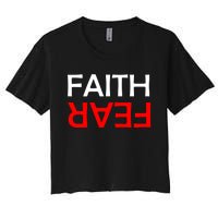 Faith Over Fear Women's Crop Top Tee