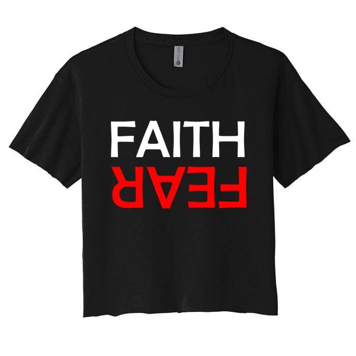 Faith Over Fear Women's Crop Top Tee