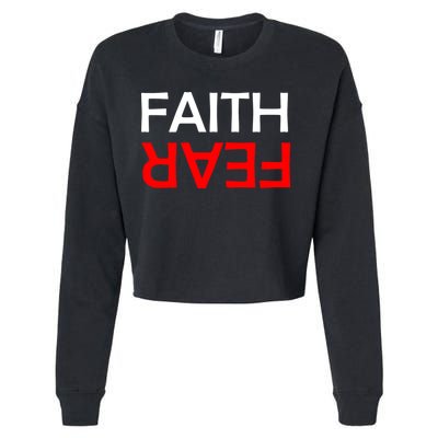 Faith Over Fear Cropped Pullover Crew
