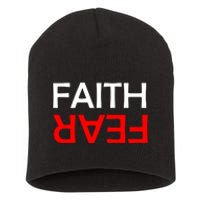 Faith Over Fear Short Acrylic Beanie