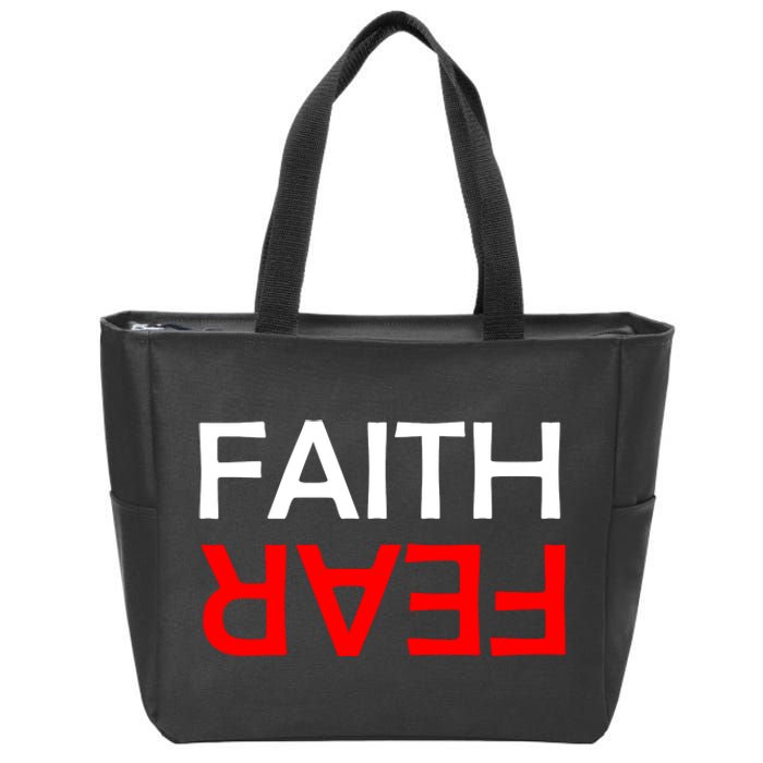 Faith Over Fear Zip Tote Bag