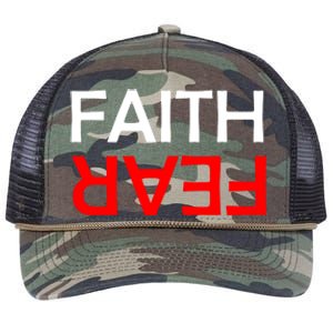 Faith Over Fear Retro Rope Trucker Hat Cap