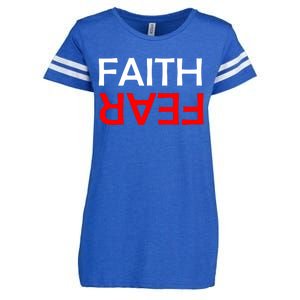 Faith Over Fear Enza Ladies Jersey Football T-Shirt