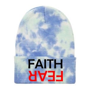 Faith Over Fear Tie Dye 12in Knit Beanie