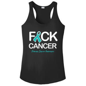 Faith Over Fear Cancer Cancer Ovarian Cancer Awareness Products Ladies PosiCharge Competitor Racerback Tank