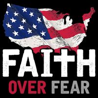 Faith Over Fear Patriotic Christian USA Flag Lord Jesus Baby Bodysuit
