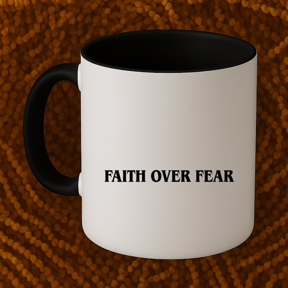 Faith Over Fear Psalms 1 18:6 Front Back Mug