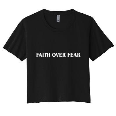 Faith Over Fear Psalms 1 18:6 Front Back Crop Top