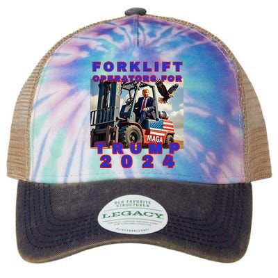 Forklift Operators For Trump Legacy Tie Dye Trucker Hat