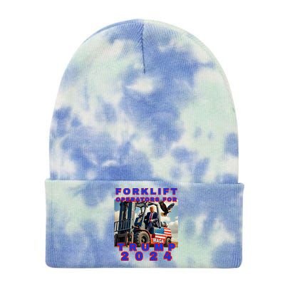 Forklift Operators For Trump Tie Dye 12in Knit Beanie