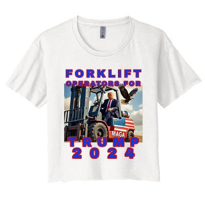 Forklift Operators For Trump Women's Crop Top Tee