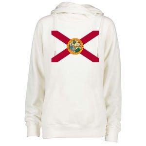 Flag Of Florida The Sunshine State Miami Orlando Tampa Womens Funnel Neck Pullover Hood