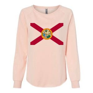 Flag Of Florida The Sunshine State Miami Orlando Tampa Womens California Wash Sweatshirt