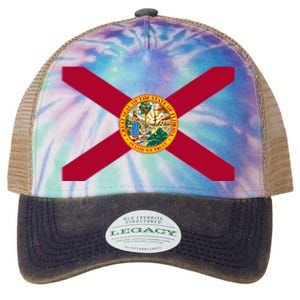 Flag Of Florida The Sunshine State Miami Orlando Tampa Legacy Tie Dye Trucker Hat