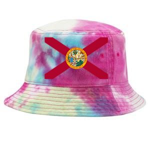 Flag Of Florida The Sunshine State Miami Orlando Tampa Tie-Dyed Bucket Hat