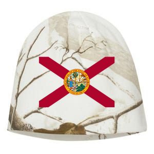 Flag Of Florida The Sunshine State Miami Orlando Tampa Kati - Camo Knit Beanie