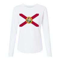 Flag Of Florida The Sunshine State Miami Orlando Tampa Womens Cotton Relaxed Long Sleeve T-Shirt