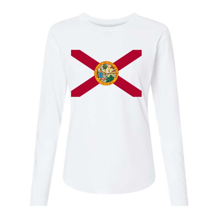 Flag Of Florida The Sunshine State Miami Orlando Tampa Womens Cotton Relaxed Long Sleeve T-Shirt