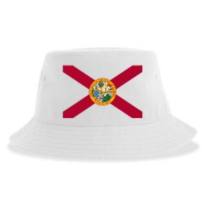 Flag Of Florida The Sunshine State Miami Orlando Tampa Sustainable Bucket Hat