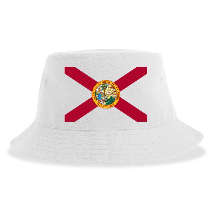 Flag Of Florida The Sunshine State Miami Orlando Tampa Sustainable Bucket Hat