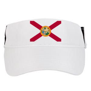 Flag Of Florida The Sunshine State Miami Orlando Tampa Adult Drive Performance Visor