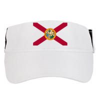 Flag Of Florida The Sunshine State Miami Orlando Tampa Adult Drive Performance Visor