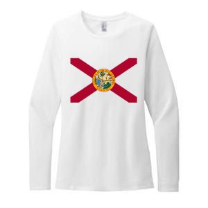 Flag Of Florida The Sunshine State Miami Orlando Tampa Womens CVC Long Sleeve Shirt