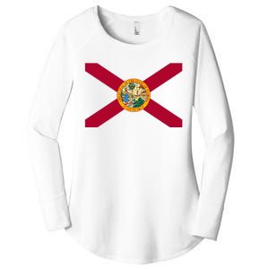 Flag Of Florida The Sunshine State Miami Orlando Tampa Women's Perfect Tri Tunic Long Sleeve Shirt