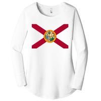 Flag Of Florida The Sunshine State Miami Orlando Tampa Women's Perfect Tri Tunic Long Sleeve Shirt