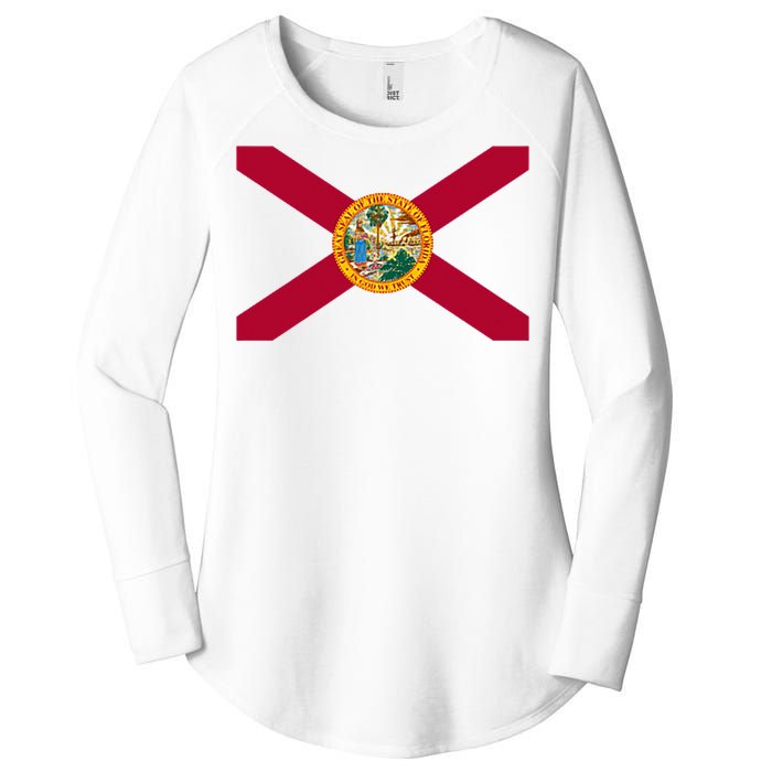 Flag Of Florida The Sunshine State Miami Orlando Tampa Women's Perfect Tri Tunic Long Sleeve Shirt