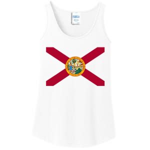 Flag Of Florida The Sunshine State Miami Orlando Tampa Ladies Essential Tank