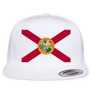 Flag Of Florida The Sunshine State Miami Orlando Tampa Flat Bill Trucker Hat