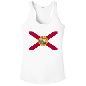 Flag Of Florida The Sunshine State Miami Orlando Tampa Ladies PosiCharge Competitor Racerback Tank