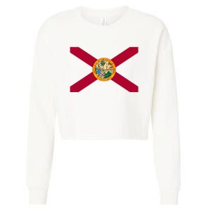 Flag Of Florida The Sunshine State Miami Orlando Tampa Cropped Pullover Crew