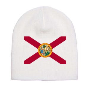 Flag Of Florida The Sunshine State Miami Orlando Tampa Short Acrylic Beanie